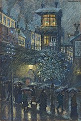 Rain. Hans Baluschek. 1917.