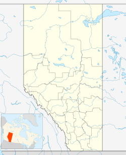 YYC在艾伯塔省的位置