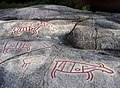 Flere helleristninger, som disse fra Nordre Land, avspeiler hvilken betydning ville dyr har hatt for menneskene i Norge. Foto: John Erling Blad