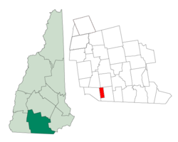 Location in Hillsborough County, New Hampshire