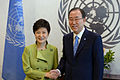 Park ja Ban Ki-moon vuonna 2013