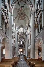 Interior from the narthex, looking east