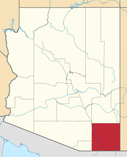 Karte von Cochise County innerhalb von Arizona