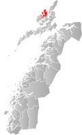 Kart over Øksnes