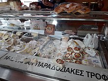 deli counter with cheese