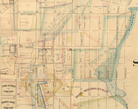 1858 Map – San Francisco Mission District – Las Camaritas