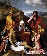 Andrea del Sarto Pieta with Saints. 239 x 199 cm.