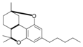 Hemijska struktura ciklizacije kanabinoida tipa CBT.