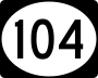 Highway 104 marker