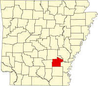 Map of Arkanzas highlighting Lincoln County