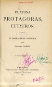 Platon Protagoras, Eutyfron (tłum. Siedlecki)