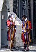 Papal Swiss Guards in uniform