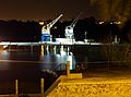 Le site portuaire de Salto, la nuit.