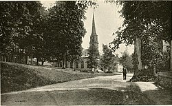 Photograph from 'The Meeting-House' depicted in Quabbin; the story of a small town with outlooks upon Puritan life by Francis H. Underwood The church is in Enfield.