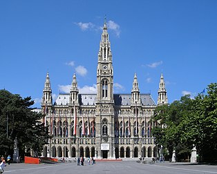 L'hôtel de ville de Vienne (Autriche). (définition réelle 2 365 × 1 900)