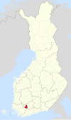 Tammela Finlandiako mapan