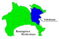 Yokohama நகரின் அமைவிடம்