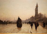Альфред Сміт, Набережна Бакалан у Бордо ввечері, 1883,.
