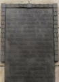 Memorial inscription in Swahili - Latin script