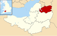 Bath and North East Somerset shown within Somerset