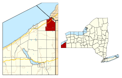 Location within Chautauqua County and New York