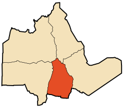 Localização da cidade dentro da província de Tamanrassete