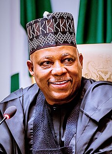 Portrait of Kashim Shettima as vice president of Nigeria