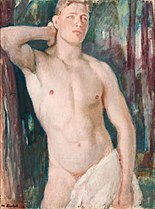 Young Nude Male, 1920s – the white cloth possibly painted on later[13]