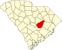 Map of South Carolina highlighting Clarendon County