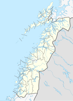 Mosjøens läge i Nordland fylke, Norge