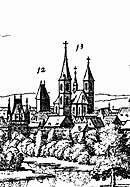 St. Guido Stift (Ausschnitt aus dem Merian-Stich)