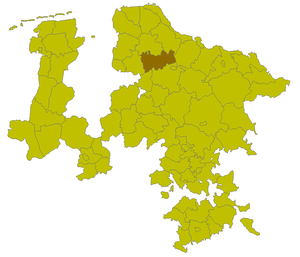 Lage des Kreises Zeven in der Provinz Hannover