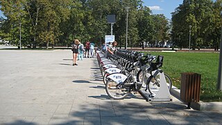 Stazione di biciclette Velobike