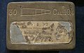 Boîte de munition de poche, emballage en métal, scellé à l'étain; 30 cartouches cal. 10.4 x 38 Vetterli pour les soldats du Landsturm.