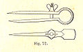 Compás de resorte. Ilustración do século XIX.