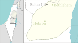 Ma'ale Hever is located in the Southern West Bank