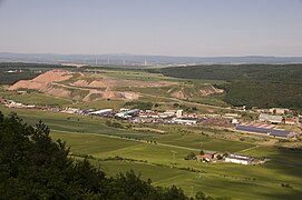 Blick vom Frauenberg auf die Salzhalden