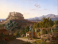 Το κάστρο της Μάσσα ντι Καρράρα, 1827, Μουσείο Γκέττυ, Λος Άντζελες.