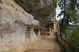 L'intérieur de l'abri de la Madeleine.