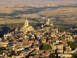 Vista aérea de Segovia.