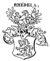 Wappen derer von Rhédei von 1606 bei Johann Siebmacher