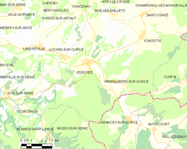 Mapa obce Essoyes