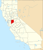 Localização do Condado de San Joaquin