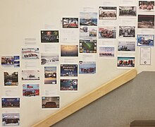 Midwinter greetings from other stations around the continent hang on the wall at McMurdo Station, Antarctica.