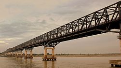 The bridge as the ferry passes below it