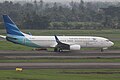 Pesawat Boeing 737 Garuda Indonesia dengan registrasi PK-GEM