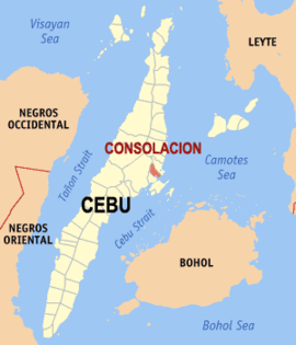 Consolacion na Cebu Coordenadas : 10°24'N, 123°57'E