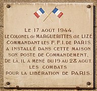 Plaque au no 5.