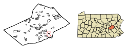 Location of Deer Lake in Schuylkill County, Pennsylvania