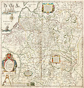 Карта Великого князівства Литовського та інших прилеглих до нього регіонів у 1613 році